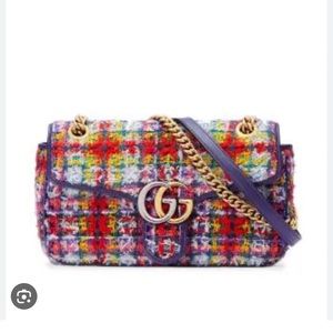 Gucci Multicolored Tweed Small Shoulder Bag